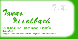 tamas miselbach business card